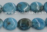 CYQ58 15.5 inches 16mm flat round dyed pyrite quartz beads wholesale