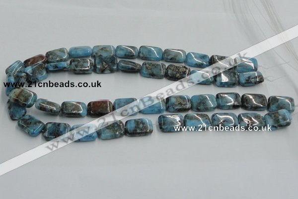 CYQ60 15.5 inches 13*18mm rectangle dyed pyrite quartz beads wholesale