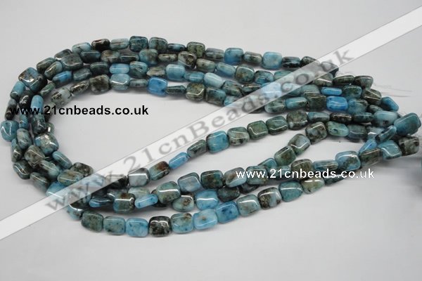 CYQ68 15.5 inches 8*10mm rectangle dyed pyrite quartz beads wholesale