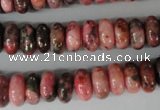 CYQ82 15.5 inches 6*12mm rondelle dyed pyrite quartz beads wholesale