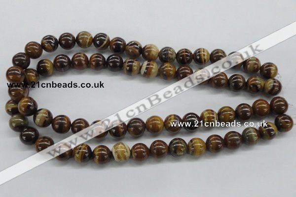 CZJ172 15.5 inches 12mm round iron zebra jasper beads wholesale