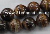 CZJ173 15.5 inches 14mm round iron zebra jasper beads wholesale