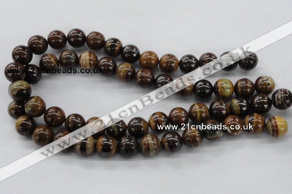 CZJ173 15.5 inches 14mm round iron zebra jasper beads wholesale