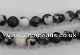 CZJ203 15.5 inches 8mm round black & white zebra jasper beads