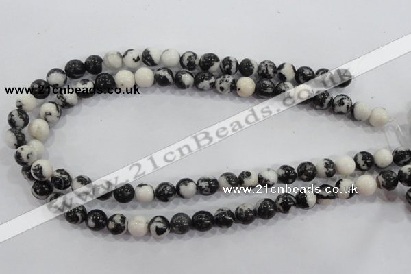 CZJ204 15.5 inches 10mm round black & white zebra jasper beads