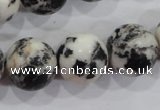 CZJ208 15.5 inches 18mm round black & white zebra jasper beads