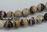 CZJ250 15.5 inches 8mm round zebra jasper beads wholesale