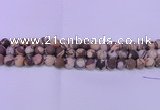 CZJ261 15.5 inches 6mm round matte zebra jasper beads