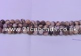 CZJ262 15.5 inches 8mm round matte zebra jasper beads