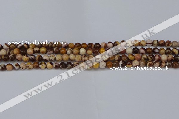 CZJ270 15.5 inches 4mm round zebra jasper beads wholesale