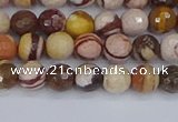 CZJ279 15.5 inches 6mm faceted round zebra jasper beads