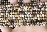 CZJ290 15.5 inches 4mm round brown zebra jasper beads wholesale