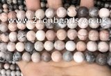 CZJ299 15.5 inches 10mm round pink zebra jasper beads wholesale