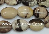 CZJ301 15.5 inches 13*18mm oval zebra jasper beads wholesale