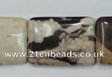 CZJ303 15.5 inches 22*30mm rectangle zebra jasper beads wholesale