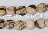 CZJ351 15.5 inches 12*12mm heart zebra jasper beads wholesale