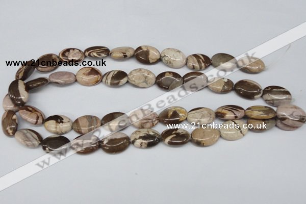 CZJ356 15.5 inches 13*18mm oval zebra jasper beads wholesale