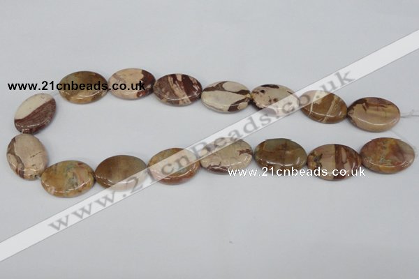 CZJ358 15.5 inches 18*25mm oval zebra jasper beads wholesale