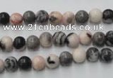 CZJ401 15.5 inches 6mm round pink zebra jasper beads wholesale