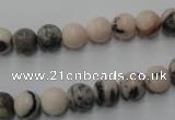 CZJ402 15.5 inches 8mm round pink zebra jasper beads wholesale