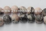 CZJ403 15.5 inches 10mm round pink zebra jasper beads wholesale