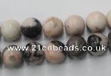 CZJ404 15.5 inches 12mm round pink zebra jasper beads wholesale