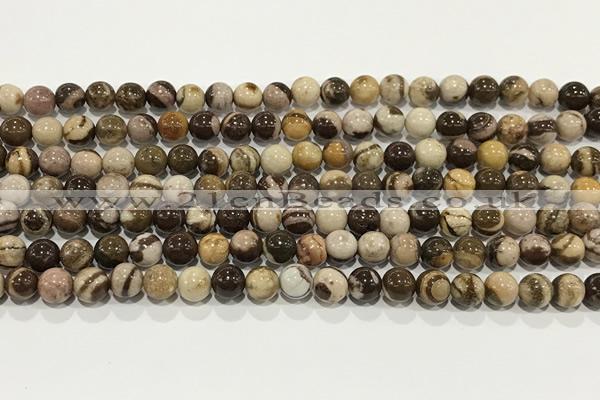 CZJ420 15.5 inches 4mm round Australian zebra jasper beads wholesale