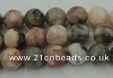 CZJ551 15.5 inches 6mm round pink zebra jasper beads wholesale