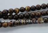 CZJ69 15.5 inches 6mm round iron zebra jasper beads wholesale