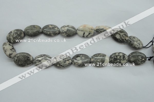 CZJ78 15.5 inches 18*25mm oval zebra jasper gemstone beads