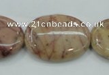 CZJ84 16 inches 22*30mm oval red zebra jasper beads wholesale