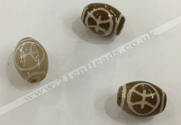 DZI308 10*14mm drum tibetan agate dzi beads wholesale