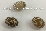 DZI309 10*14mm drum tibetan agate dzi beads wholesale