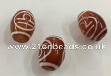 DZI317 10*14mm drum tibetan agate dzi beads wholesale