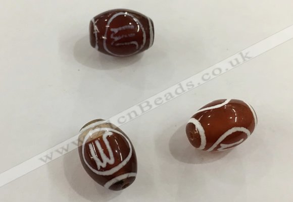 DZI319 10*14mm drum tibetan agate dzi beads wholesale