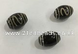 DZI344 10*14mm drum tibetan agate dzi beads wholesale