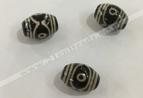 DZI346 10*14mm drum tibetan agate dzi beads wholesale