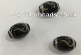 DZI347 10*14mm drum tibetan agate dzi beads wholesale