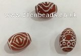 DZI372 10*14mm drum tibetan agate dzi beads wholesale