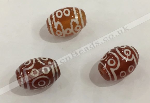 DZI373 10*14mm drum tibetan agate dzi beads wholesale