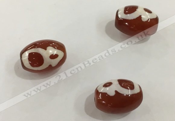 DZI375 10*14mm drum tibetan agate dzi beads wholesale