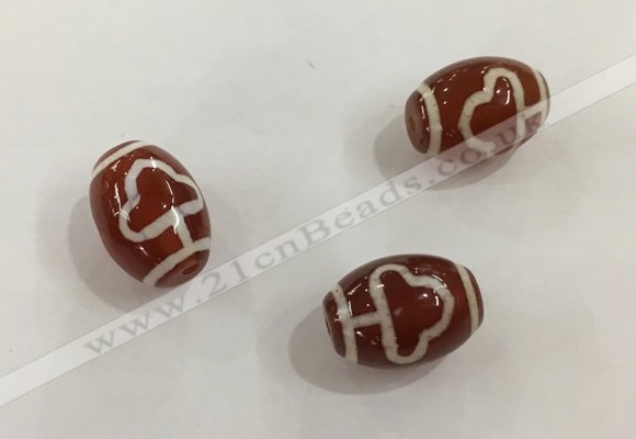 DZI391 10*14mm drum tibetan agate dzi beads wholesale