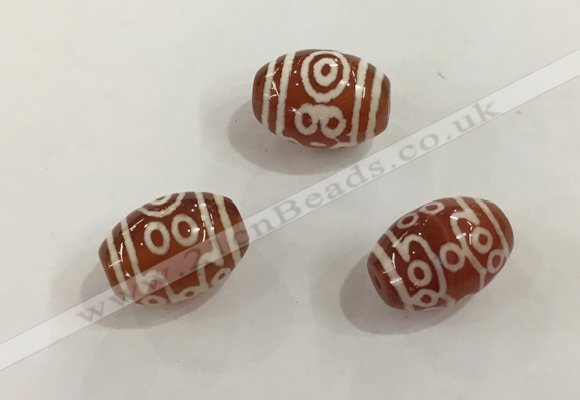 DZI392 10*14mm drum tibetan agate dzi beads wholesale