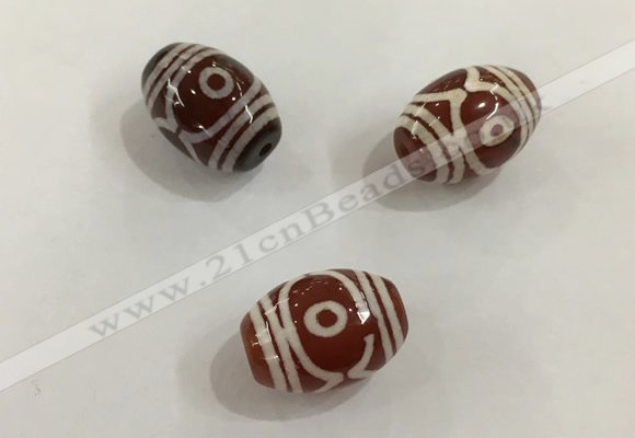 DZI397 10*14mm drum tibetan agate dzi beads wholesale