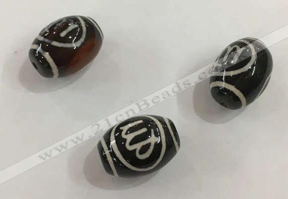 DZI406 10*14mm drum tibetan agate dzi beads wholesale