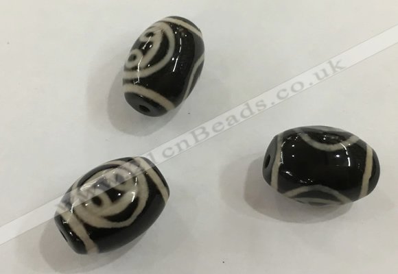 DZI410 10*14mm drum tibetan agate dzi beads wholesale