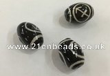 DZI412 10*14mm drum tibetan agate dzi beads wholesale