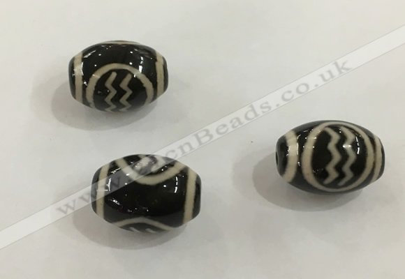 DZI413 10*14mm drum tibetan agate dzi beads wholesale