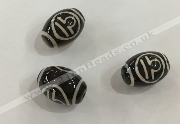 DZI414 10*14mm drum tibetan agate dzi beads wholesale