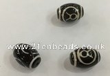 DZI416 10*14mm drum tibetan agate dzi beads wholesale